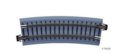 TT TILLIG rails met bedding en bruine spoorstaven